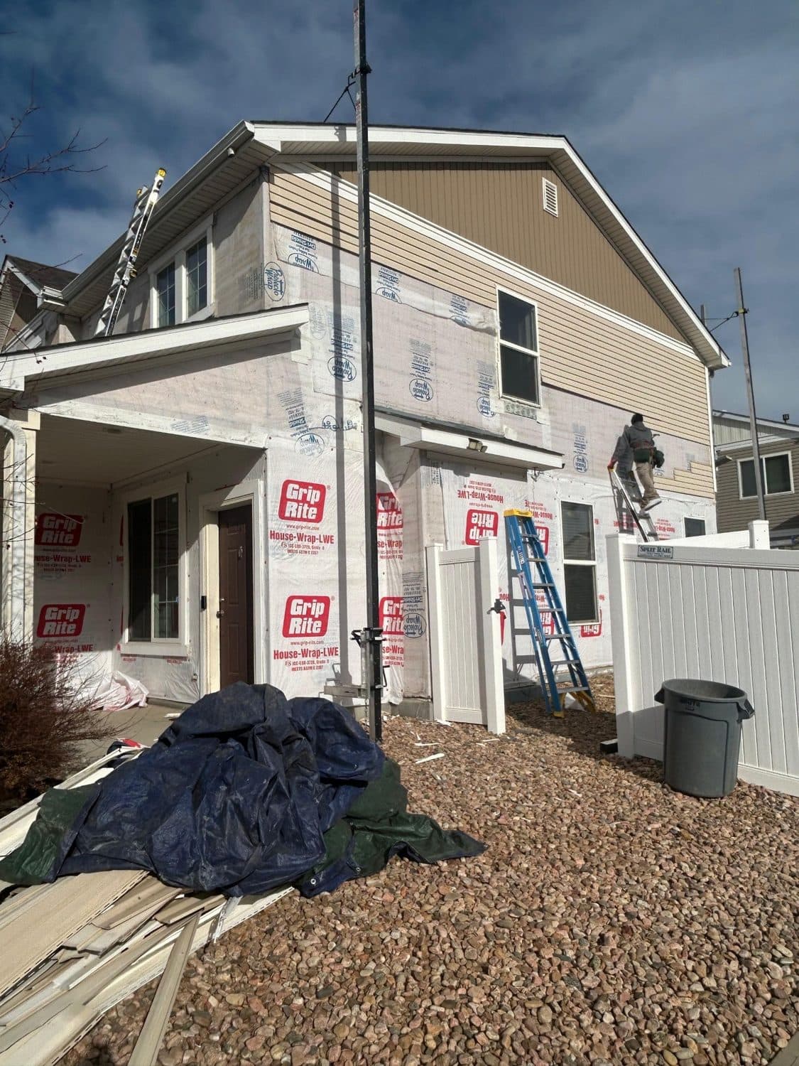 Siding Replacement — House Wrap Stage